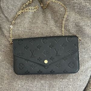 Black Monogram Chain Bag